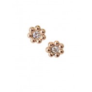 FLEUR boucles or et diamant 