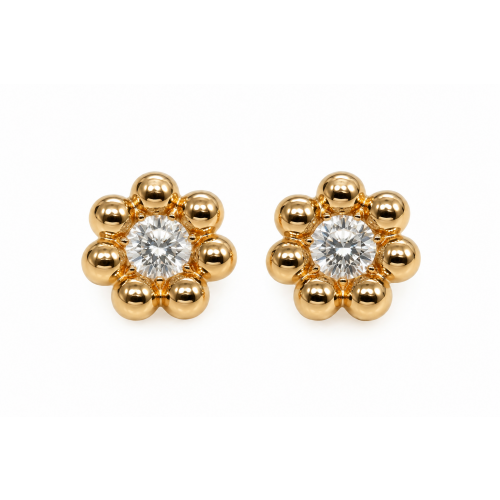 FLEUR boucles or et diamant 