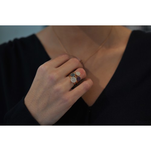 Bague Or blanc Diamants - Paillettes