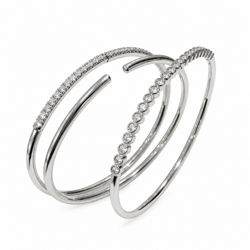 AMI LIGNE bracelet jonc diamants