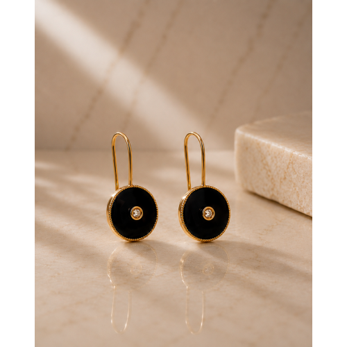 NIL boucles d'oreilles onyx