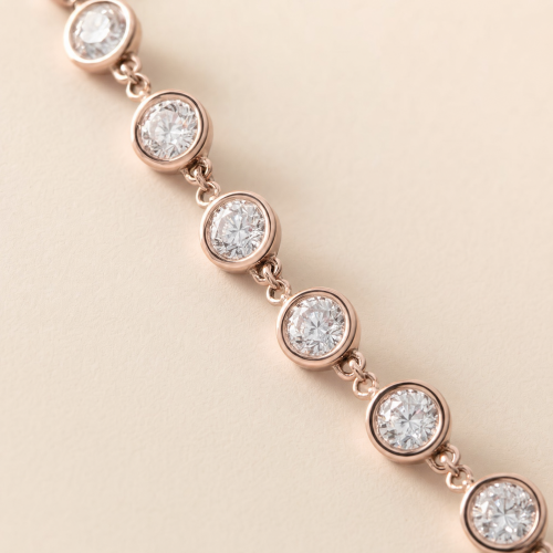 ESSENTIEL  bracelet rivière diamant - detail macro