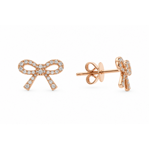 NOEUD puces d'oreilles diamants