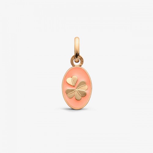 Trèfle a 4 feuilles or rose Peche