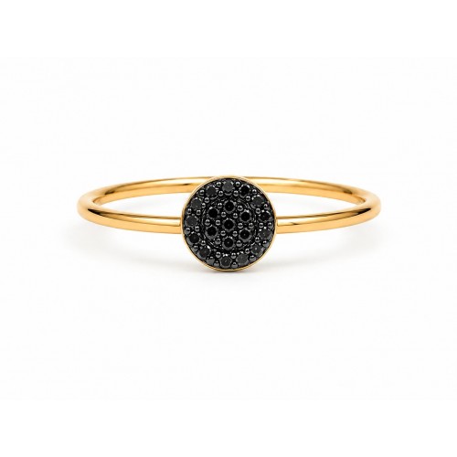 PAILLETTES bague diamants noirs 