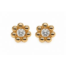 FLEUR boucles or et diamant 
