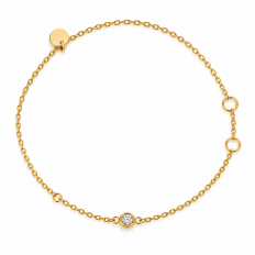 ESSENTIEL  bracelet solitaire diamant 0.03ct
