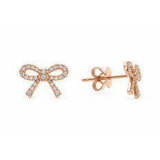 NOEUD puces d'oreilles diamants
