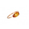 LILA BAGUE OR ROSE ET CITRINE