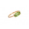 LILA BAGUE OR ROSE ET PERIDOT