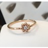 FLEUR BAGUE OR ROSE ET DIAMANT