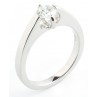 DIAMONLOVE BAGUE SOLITAIRE OR BLANC ET DIAMANT