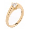 DIAMONLOVE BAGUE SOLITAIRE OR JAUNE ET DIAMANT