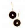 NIL BOUCLES D'OREILLES ONYX ET DIAMANTS