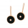 NIL BOUCLES D'OREILLES ONYX ET DIAMANTS