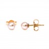 FLOCON BOUCLES D'OREILLES PERLES DE CULTURE 3.5mm