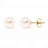 FLOCON BOUCLES D'OREILLES PERLES DE CULTURE 8MM