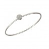 PAILLETTES BRACELET JONC OR BLANC ET DIAMANTS