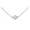 LISETTE COLLIER OR ROSE ET AGATE BLANCHE