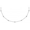 ESSENTIEL COLLIER OR BLANC ET DIAMANTS 7X0.03CT