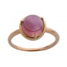 LUNE BAGUE OR ROSE ET TOURMALINE ROSE