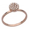 PAILLETTES BAGUE OR ROSE ET DIAMANTS BLANCS 7MM