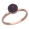 PAILLETTES BAGUE 7 MM OR ROSE ET RUBIS