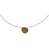 GRETA COLLIER OR ROSE,QUARTZ VERT BRONZE ET DIAMANTS 