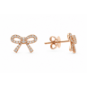 NOEUD puces d'oreilles diamants