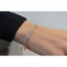 LIGNE BRACELETS JONCS OR ROSE/OR BLANC ET DIAMANTS