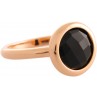 LISETTE BAGUE OR ROSE ET ONYX ROND 10MM