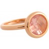 LISETTE BAGUE OR ROSE ET QUARTZ ROSE ROND 10MM