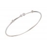 MUSE BRACELET JONC OR BLANC 4 DIAMANTS