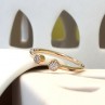 MUSETTE DUO BAGUE OR ROSE POLI DIAMANT