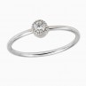 MUSETTE BAGUE SOLITAIRE OR BLANC ET DIAMANT ROND