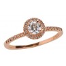 ATHENA SOLITAIRE OR ROSE ET DIAMANTS