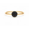 PAILLETTES bague diamants noirs 