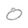 SOLOCLOS BAGUE SOLITAIRE OR BLANC ET DIAMANT 0.10CT